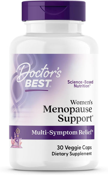 Doctor'S Best Womens Menopause Support, Multi-Symptom Relief, Non-Gmo, Gluten Free, Vegan 30 Veggie Caps