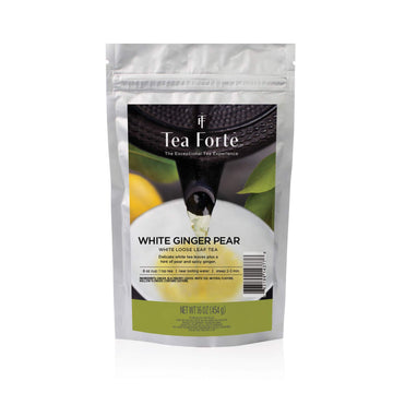 Tea Forte White Ginger Pear Loose Bulk Tea, 1 Pound Pouch, White Tea Makes 160-170 Cups