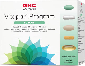 Gnc Ultra Mega Women'S 50 Plus Vitapak Program | Full Nutrient System Designed For Women Over 50 | Supports Bone, Eye, And Brain Health | 30 Packs