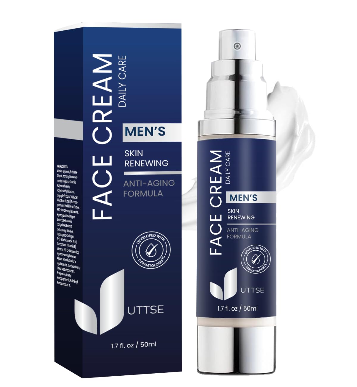 Uttse Face Cream for Men: Anti Aging & Wrinkle Cream for Men with Collagen