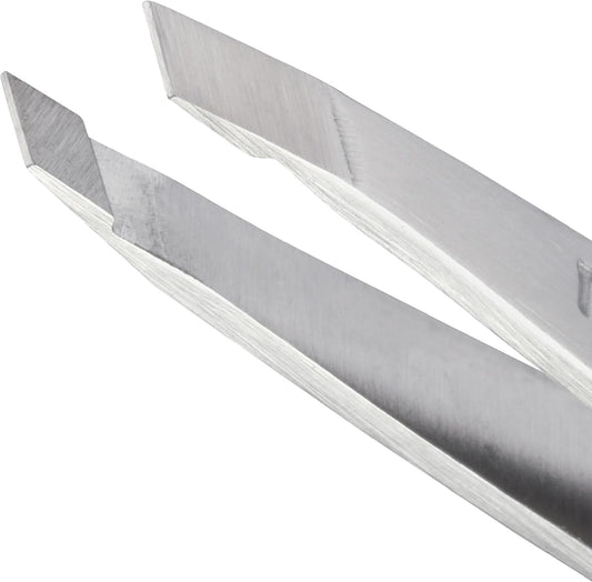 Tweezerman Mini Slant Tweezer - Tweezers For Eyebrows, Travel Tweezers For Eyebrows, Facial Hair, Ingrown Hair (Granite Sky)