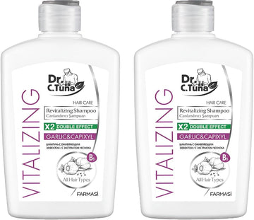 Dr. C. Tuna Tuna Capixyl Revitalising Shampoo White Garlic 500 Ml - 2 Packs For All Hair Types, Strengthens, Nourishing, Antioxidant