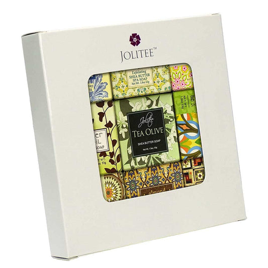 French Milled Botanical Soap Sampler Set Of 9 - Individually Wrapped Vegetable-Based Mini Soaps With Essential Oils, Shea Butter, And Natural Extracts (Floral Favorites)