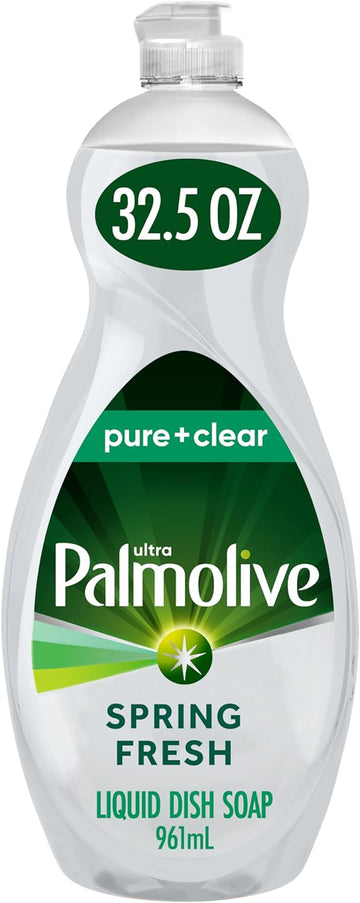 Palmolive Ultra Pure + Clear Liquid Dish Soap, Spring Fresh Scent, 32.5 Fluid Ounce