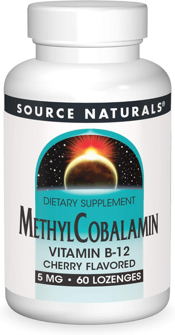 Source Naturals Methylcobalamin Vitamin B-12 5Mg Cherry Flavored - 60 Lozenges