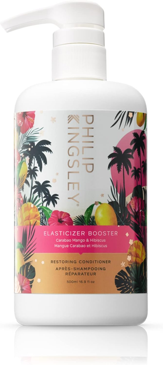 Philip Kingsley | Mango & Hibiscus Elasticizer Booster | Deep Conditioning Hair Repair Mask Treatment | For All Hair Types, Inc Damaged Hair | Deeply Conditions And Tames Frizzy Hair | 500Ml