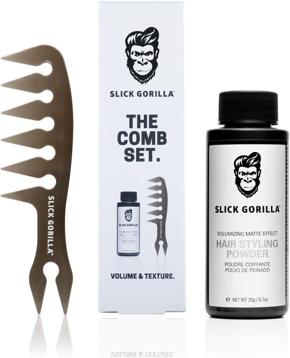 Slick Gorilla Comb Set (Hair Styling Powder 20G + Comb)