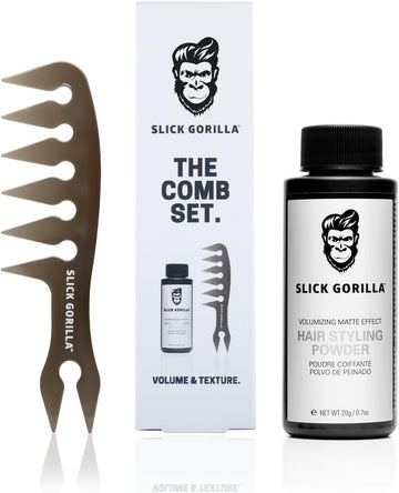 Slick Gorilla Comb Set (Hair Styling Powder 20G + Comb)