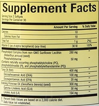 Natural Factors - Ps-Iq Memory 25Mg, Supports Healthy Brain Function, 60 Soft Gels