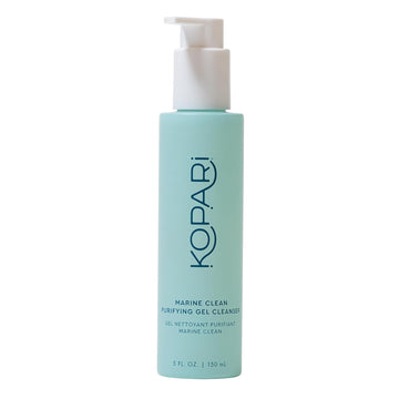 Kopari Marine Clean Purifying Gel Cleanser, Infused With Amino Acids & Vitamin B5, Dual-Action Gel-To-Foam Cleanser, Gentle And Nourishing, 5 Oz