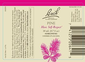 Bach Original Flower Remedies 2-Pack, Have Self-Respect" - Crab Apple, Pine, Homeopathic Flower Essences, Vegan, 20mL Dropper x2