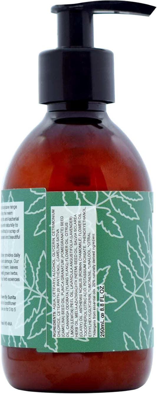 Neem Sunita Passi - Ayurvedic Neem Conditioner, 250Ml - Nourishing Ayurveda Conditioner For All Hair Types & Sensitive Scalps - Lemon & Ylang Ylang Essential Oils - Vegan & Natural Hair Care
