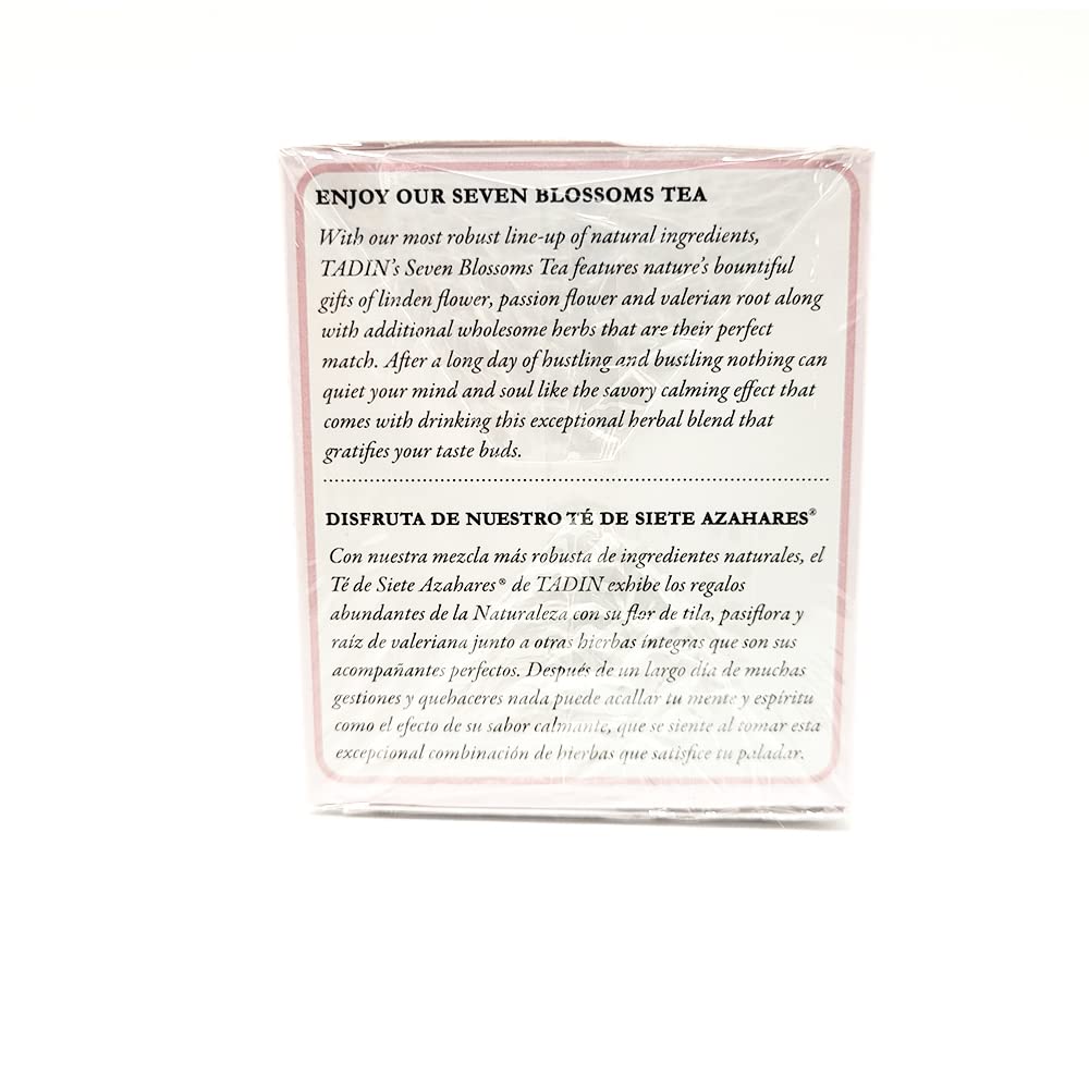Tadin Seven Blossoms Herbal Tea Blend. Improves Digestion. High In Antioxidants. 24 Bags. 1.01 Oz. Pack Of 6