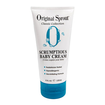 Original Sprout Scrumptious Baby Cream with Zinc for Babies Sensitive Skin, 4 oz. Bottle