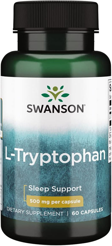 Swanson Amino Acid L-Tryptophan 500 Milligrams 60 Capsules