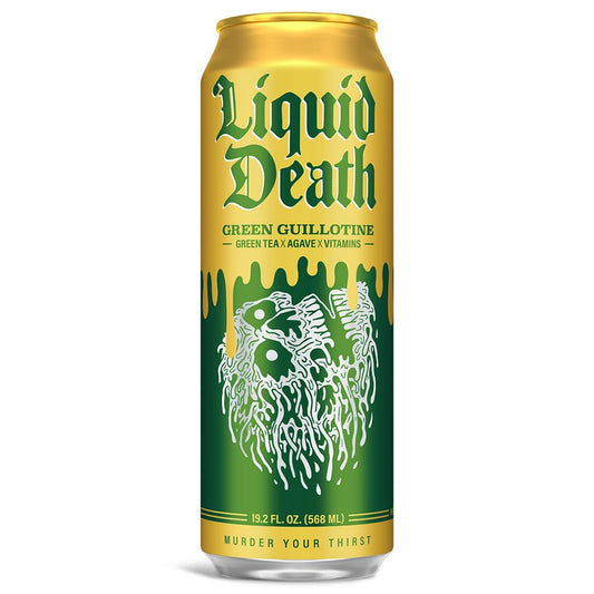 Liquid Death Iced Green Tea, Green Guillotine, 19.2Oz King Size Cans (8-Pack)
