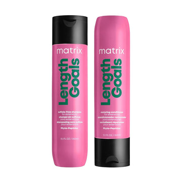 Matrix Length Goals Shampoo And Conditioner Set For Extensions | Softens & Nourishes Hair | Paraben Free | Detangling | For Natural Hair, Hair Extensions & Wigs | Packaging May Vary | 10 Fl. Oz