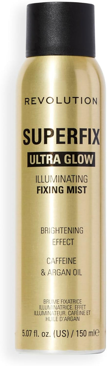 Revolution Superfix Glow Fixing Mist, Makeup Setting Spray, Radiant Finish, Long Lasting Hold, Vegan & Cruelty-Free, 150Ml