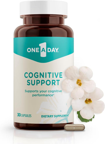 One A Day Cognitive Supplement – Brain Supplement To Support Cognitive Performance For Men And Women With Bacopa. Also Includes Rhodiola, & Holy Basil, 30 Capsules