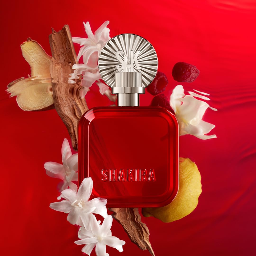 Shakira Perfumes - ROJO by Shakira Eau de Parfum For Women - Long Lasting - Powerful, Sensual and Charming Scent - Floral, Spicy and Amber Notes - Ideal for Day Wear - 80 ml : Amazon.co.uk: Beauty