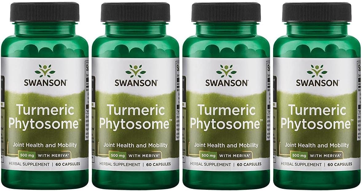 Swanson Turmeric Phytosome With Meriva 500 Milligrams 60 Capsules 4 Pack