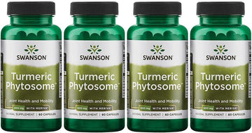 Swanson Turmeric Phytosome With Meriva 500 Milligrams 60 Capsules 4 Pack