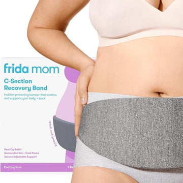 Frida Mom C-Section Belly Binder For Post-Op, C-Section Recovery Must Have Band, Incision Protector, Targeted Hot & Cold Therapy For Swelling