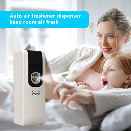 Automatic Air Freshener Spray Dispenser, FENGJIE Auto Air Fresheners Spray -Wall Mount/Free Standing Fragrance Dispenser for Home Room Office Hotel, Commercial Air Freshener Refill