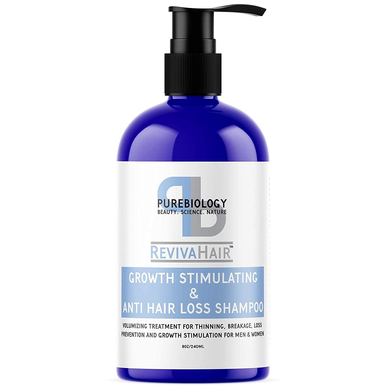 Biotin Shampoo for Thinning Hair Care | RevivaHair Volumizing Shampoo with Procapil Keratin and Rosemary Oil for Hair Treatment | Thinning Hair Shampoo for Men and Women with Vitamin B and E