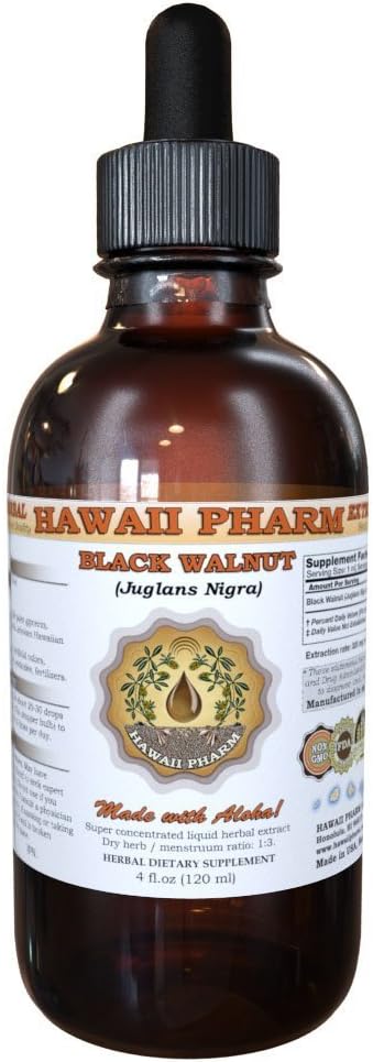 Black Walnut Liquid Extract, Organic Black Walnut (Juglans Nigra) Tincture Supplement 4X4 Oz