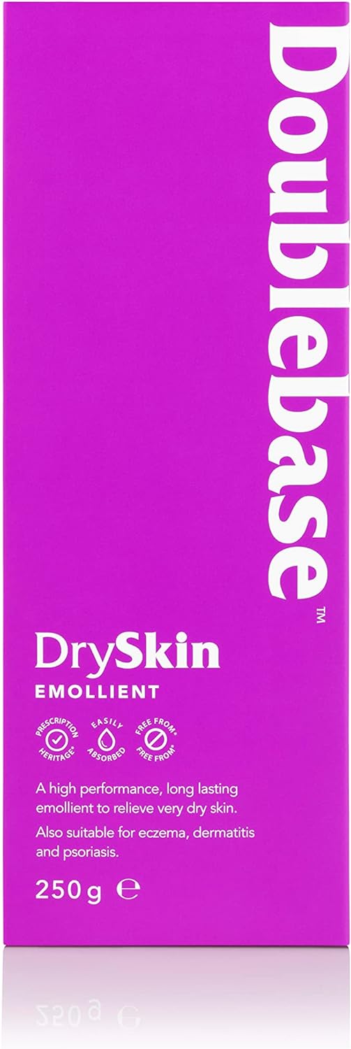 Doublebase Dry Skin Emollient. Clinically Proven Moisturiser for Eczema, Psoriasis and Dermatitis Treatment. Body Cream for Dry Skin Relief, 250g Pump Pack