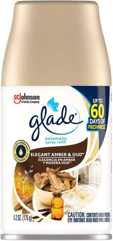 Glade Automatic Spray Refill Elegant Amber & Oud 6.2 Oz, Pack of 6