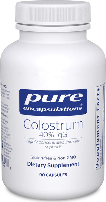 Pure Encapsulations Colostrum | 40% Igg Highly Concentrated Immune Support | 90 Capsules