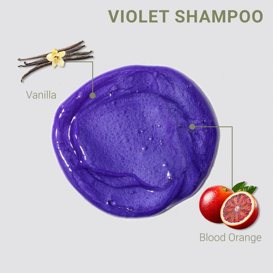 Loma Hair Care Violet Shampoo, Vanilla Bean/Blood Orange, 33.8 Fl. Oz