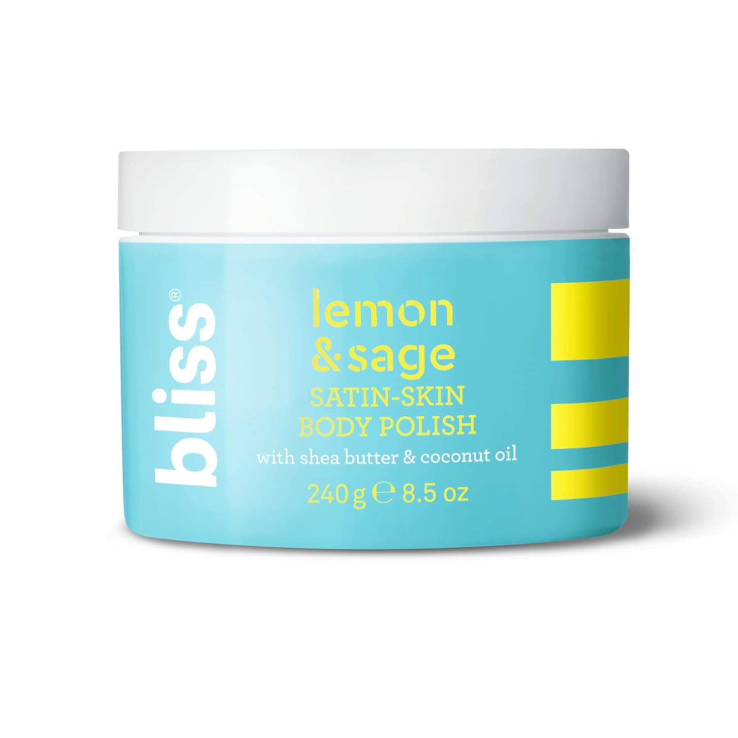 Bliss Satin-Skin Body Polish - Lemon and Sage - Body Scrub with Shea Butter and Coconut Oil - 8.5 Oz - Smoothing and Balancing Skincare - All Skin Types - Vegan & Cruelty-Free : Beauty & Personal Care