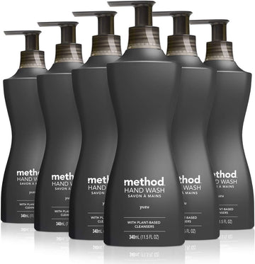 Method Gel Hand Wash, Yuzu, Biodegradable Formula, 11.5 Fl Oz (Pack Of 6)