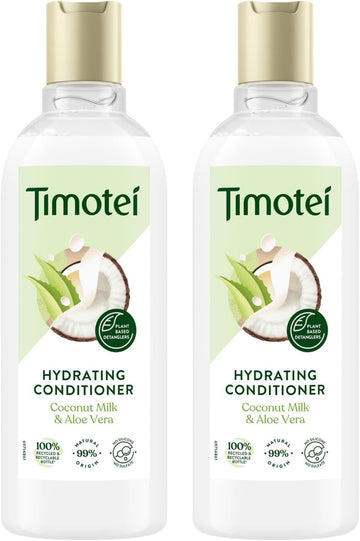 Timotei Hydrating Conditioner Silicon-Free Made From Natural Herbal Ingredients And Plant Based Detanglers Suitable For All Types Of Hair 300Ml, 2 Pack