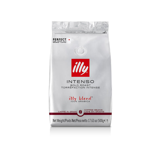 Illy Whole Bean Coffee - Perfectly Roasted Whole Coffee Beans – Intenso Dark Roast - Warm Notes Of Cocoa & Dried Fruit – Full-Bodied - 100% Arabica Coffee - No Preservatives – 17.6 Ounce