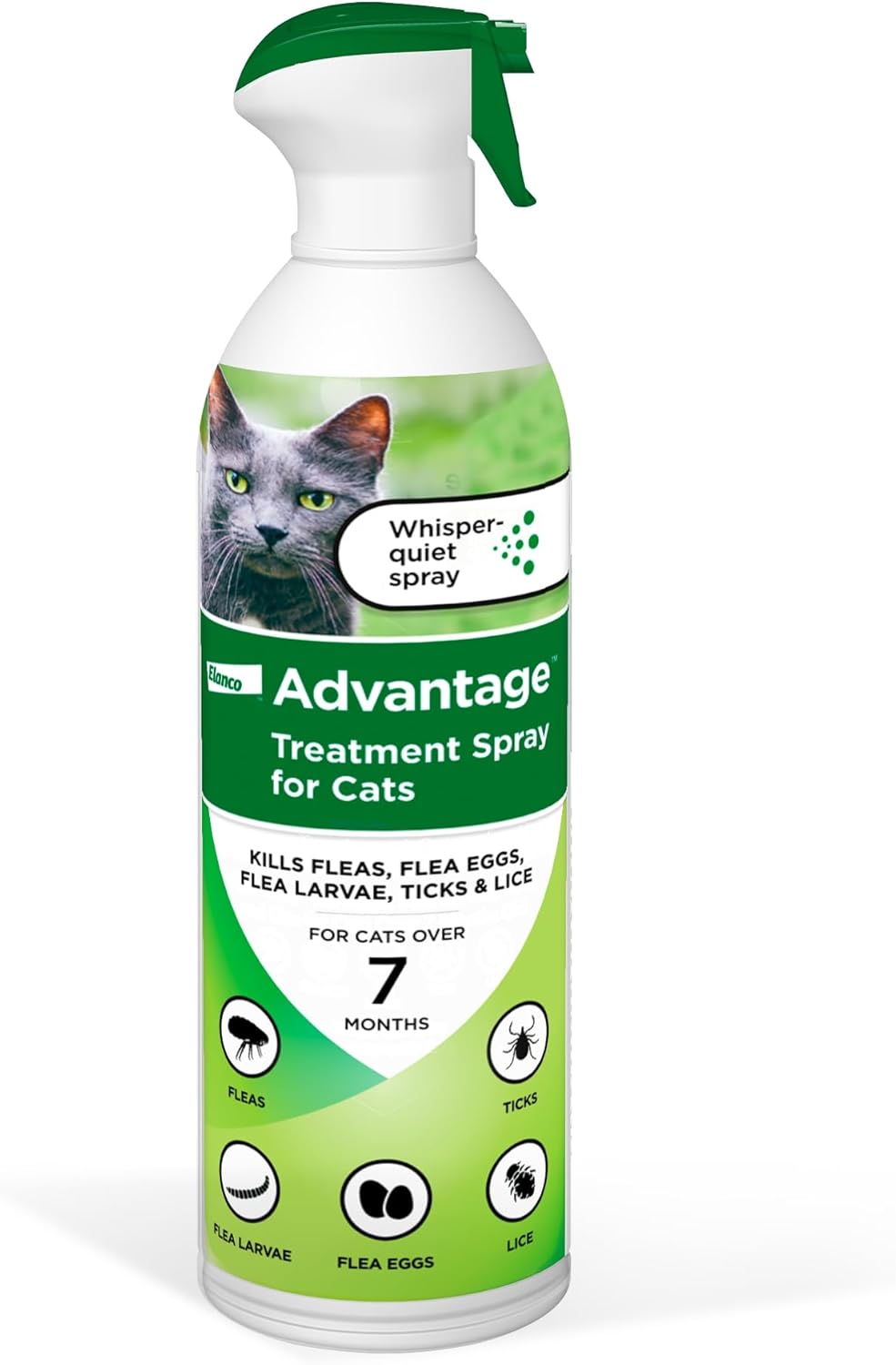 Advantage Cat Flea Treatment Spray | Kills Fleas & Ticks | Cat Flea Spray | 8 Oz