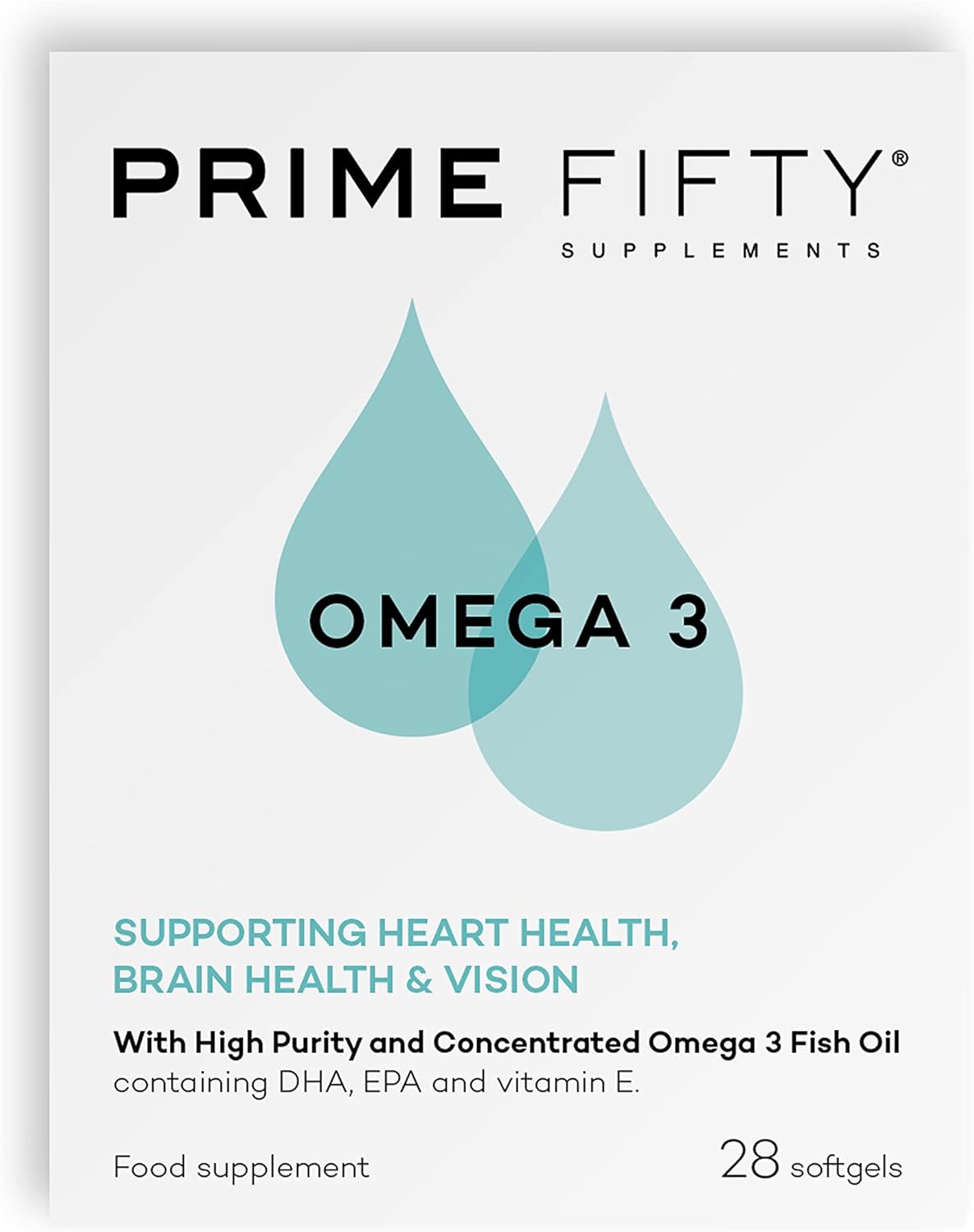 Omega 3 By Prime Fifty - Brain Health Supplement For The Over 50S - 28 Day Supply