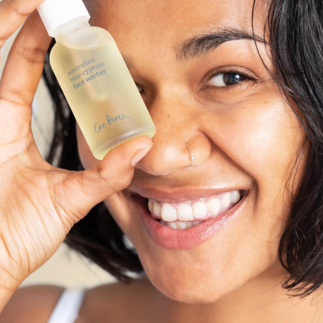 Ere Perez - Natural Australian Blue Cypress Face Nectar | Light, Hydrating, Revitalizing, Calming | Camellia, Frankencense | Vegan, Cruelty-Free, Clean Beauty, Sensitive Skin Safe (1 Fl Oz | 30 Ml) : Beauty & Personal Care