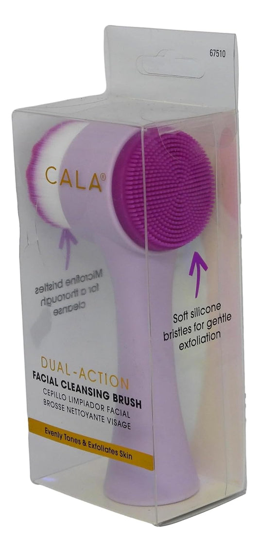 Cala Dual-Action Purple Facial Cleansing Brush