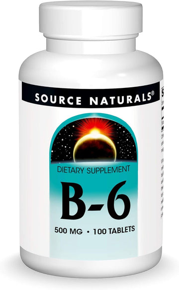 Source Naturals Vitamin B-6, 500 mg Immune System Support - 100 Tablets