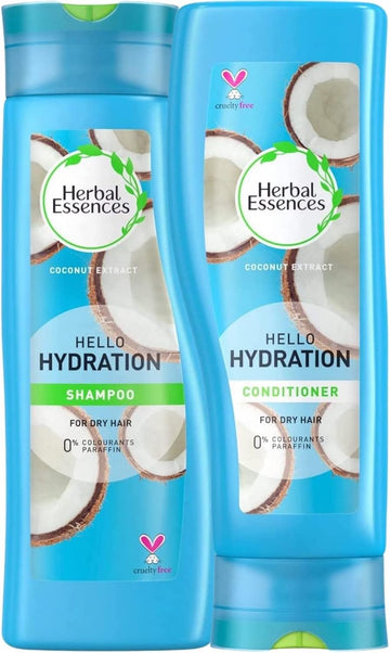 Herbal Essences Hello Hydration Set Shampoo & Conditioner With Coconut Scent. Bundle 2 X 400 Ml