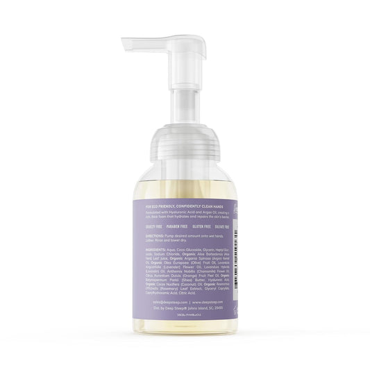 Deep Steep Foaming Hand Wash, Rosemary Mint, 8 Oz – Gentle Cleanser With Aloe, Argan Oil, Shea Butter & Hyaluronic Acid – Vegan, Clean Beauty, Soft & Hydrated Hands