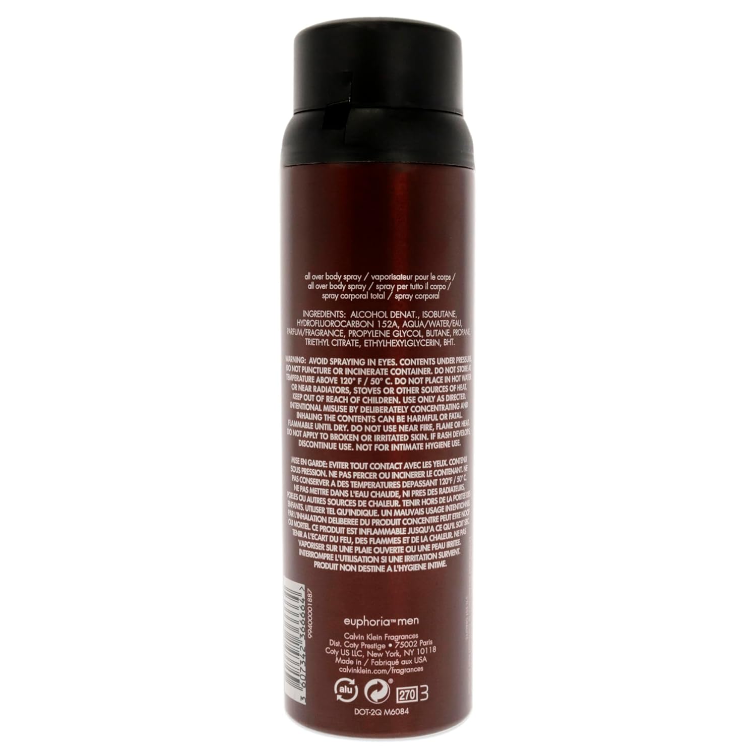 Calvin Klein Euphoria For Men Deodarant Spray 5.4 Fl Oz : Beauty & Personal Care