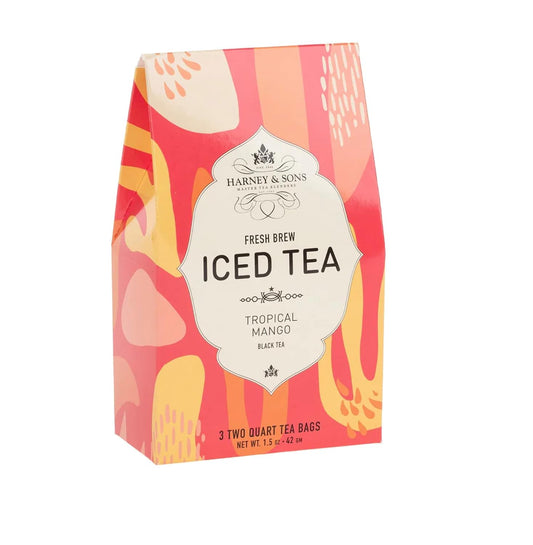 Harney Tropical Mango Fresh Brew Iced Tea, Three 2-Quart Bags