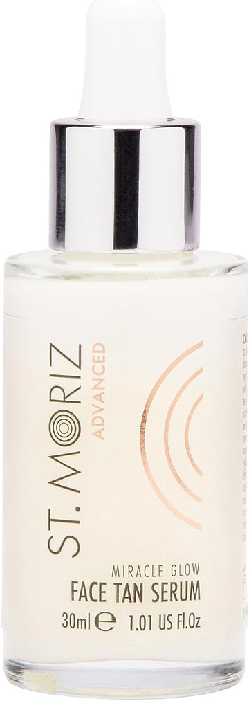 St Moriz Advanced Miracle Glow Face Tan Serum | Hydrating Self Tan Face Serum | With Q10 & Hyaluronic Acid | Natural Buildable Radiant Glow & Gradual Fake Tan | Vegan & Cruelty Free | 30Ml