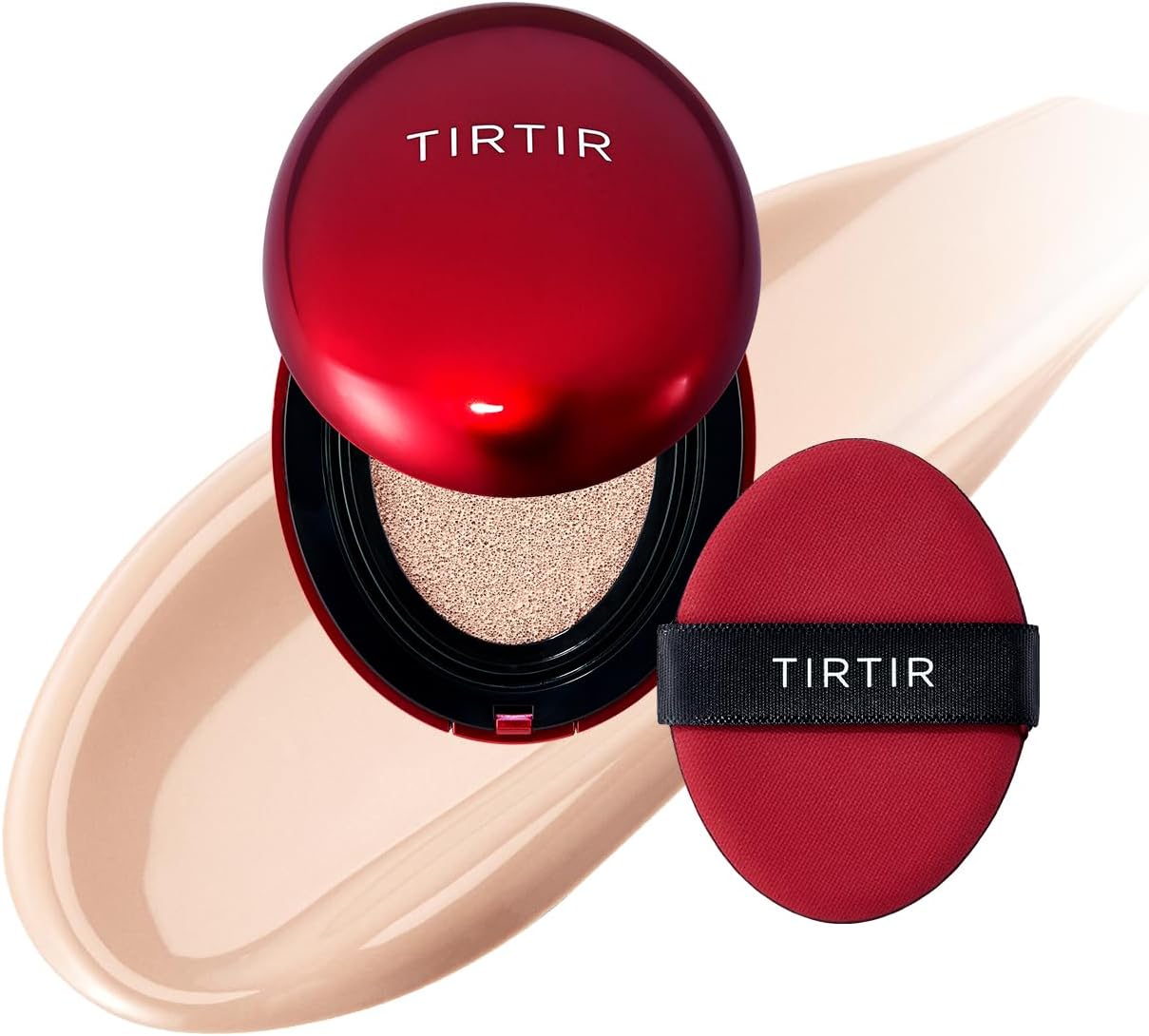 [*Mini Size*] Tirtir Mask Fit Red Cushion Foundation | Full Coverage, Weightless, Skin Fit, Satin Glow Finish, Korean Makeup, Beauty, Tattoo Cover Up, Buildable