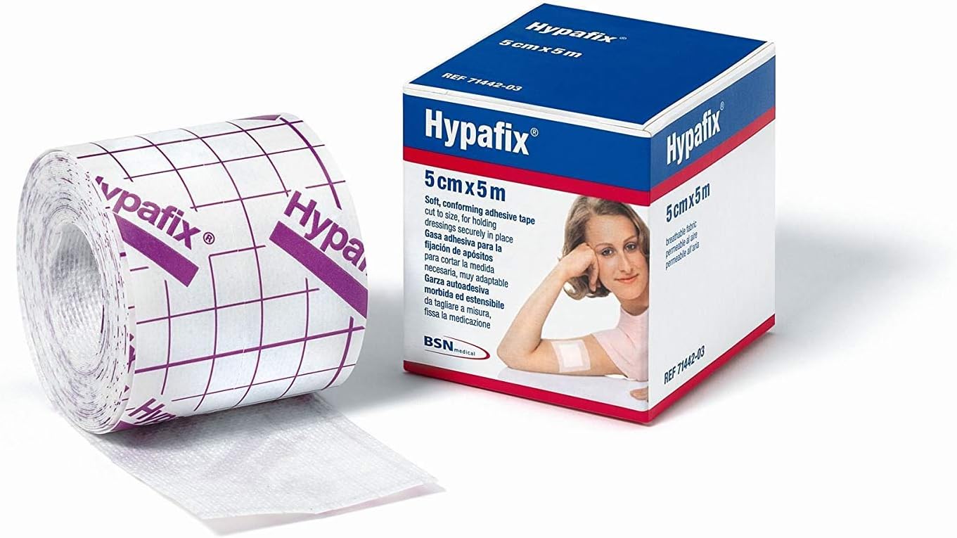 Hypafix Dressing Tape 10M | Contorts To Shape | Strong Adhesive | Breathable | 5Cm X 10M | 4 Rolls